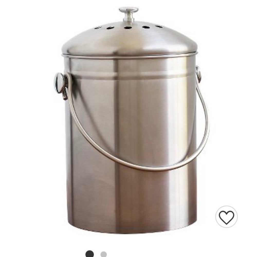 New in Box! Stainless Steel 1.3 gallon kitchen compost bin